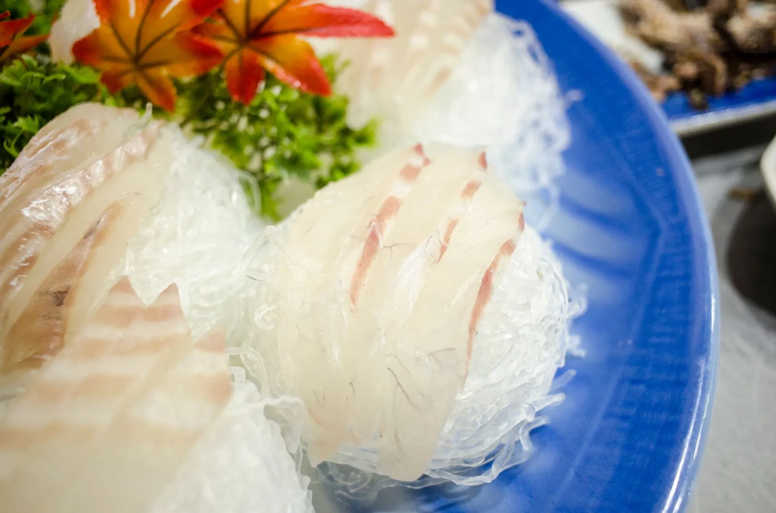 Fresh squid sashimi served in Hakodate