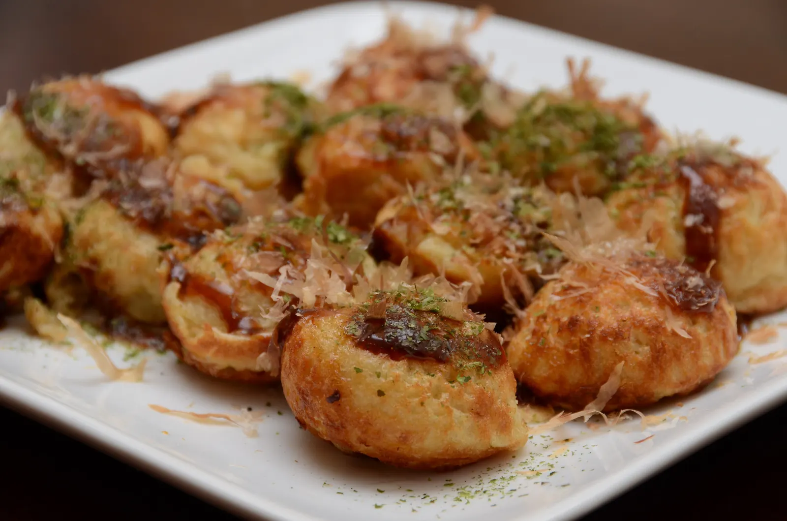 Takoyaki, standing