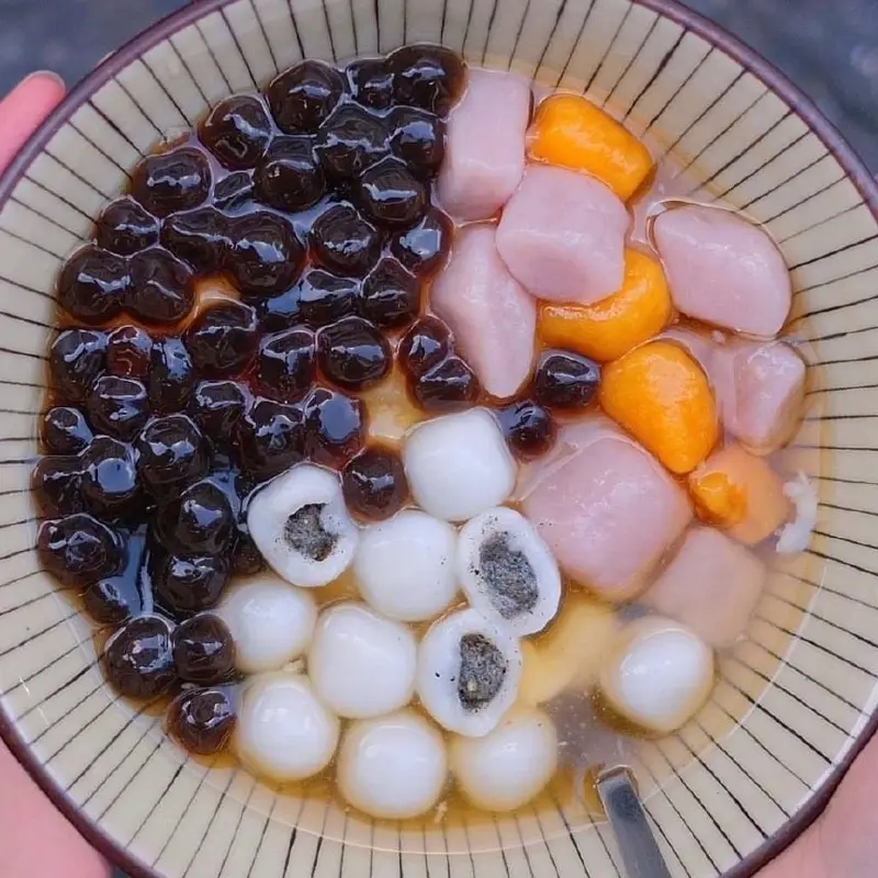 Taro balls above the sea
