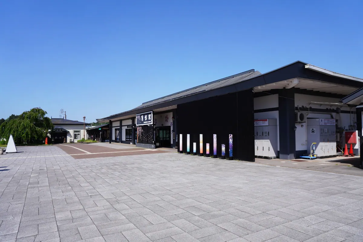 Kakunodate Station building in Semboku City, Akita Pref
