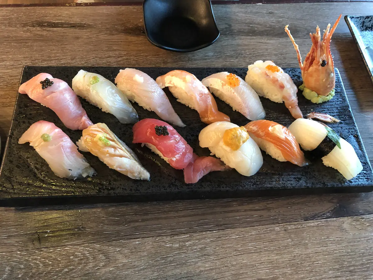 Omakase sushi, translated
