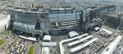 Kyoto Station Panorama-view from Kyoto Tower 2013-07-21