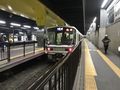 Train for Kameoka Station at Kyoto Station