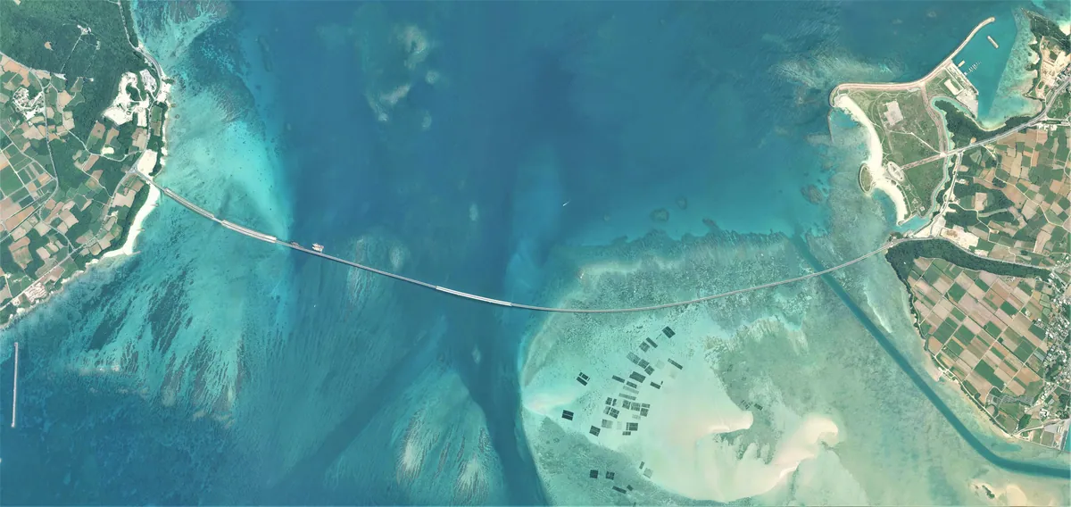 Irabu Ohashi Bridge aerial photograph 2015