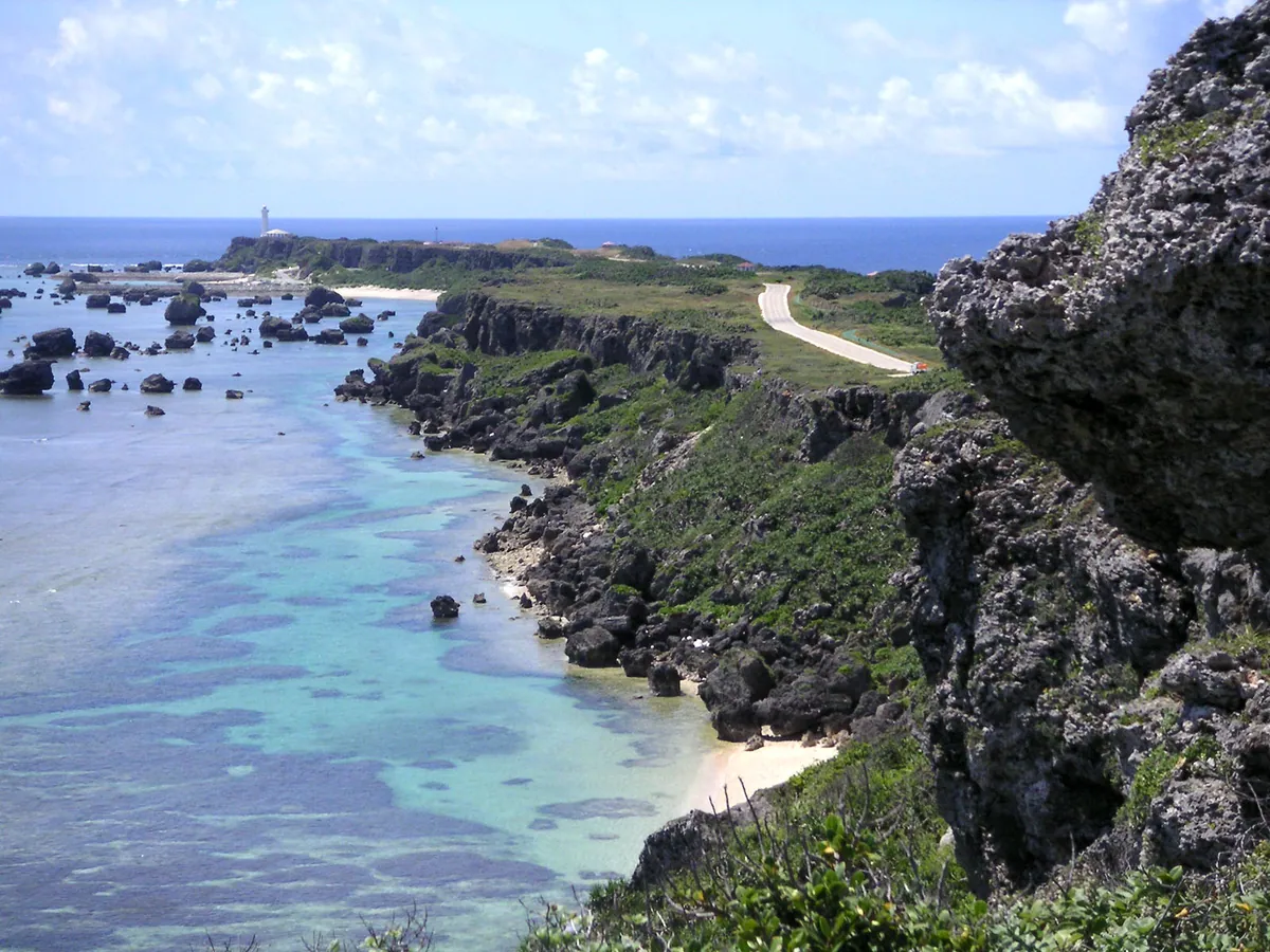 The headland of Higashi-Henna Cape at the island's eastern tip