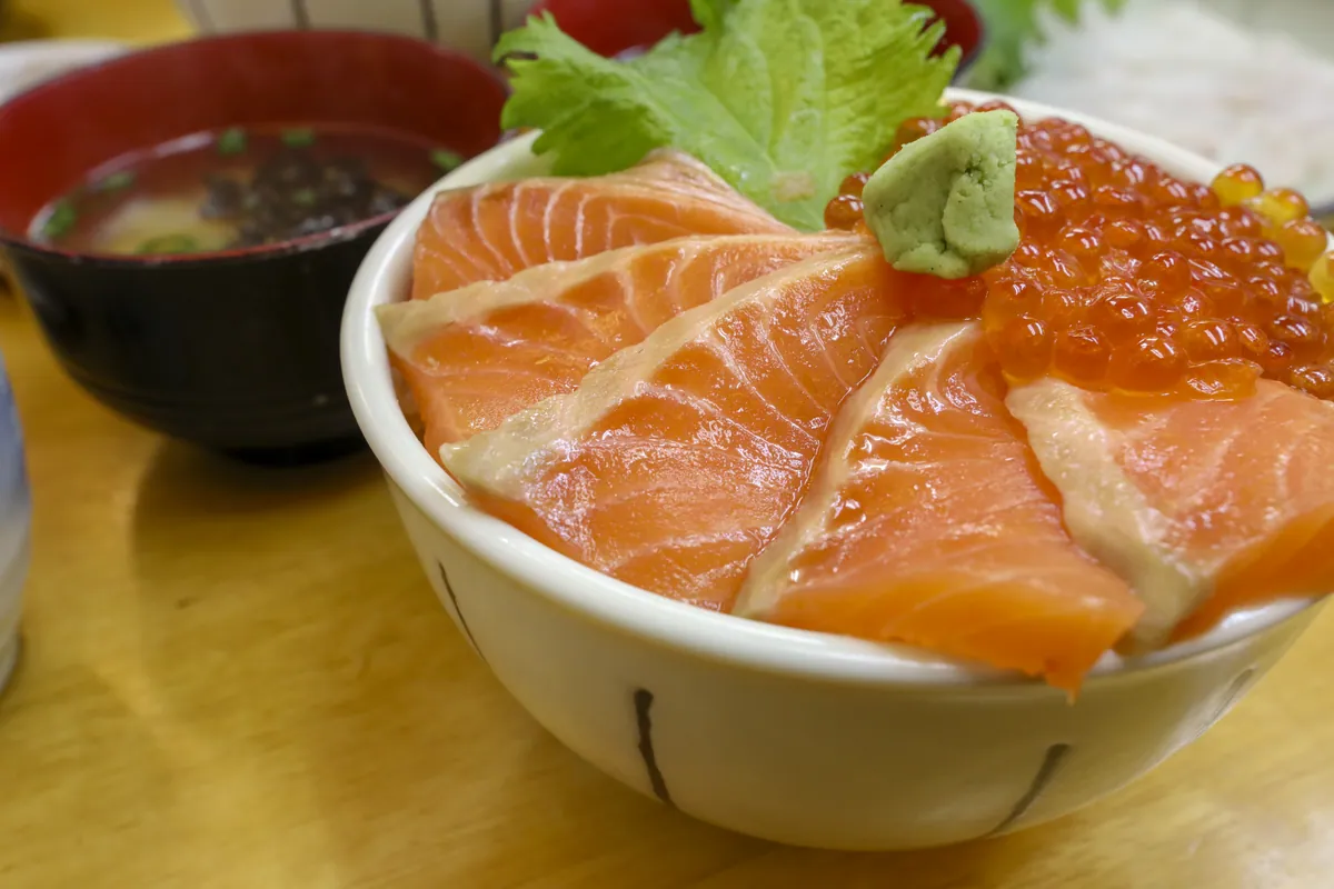 海鮮丼, 八角魚生魚片, 滝波食堂, 滝波商店, 北のどんぶり屋, 三角市場, 小樽, 北海道, 日本, Otaru, Hokkaido, Japan, おたるし, ほっかいどう, にっぽん, にほん