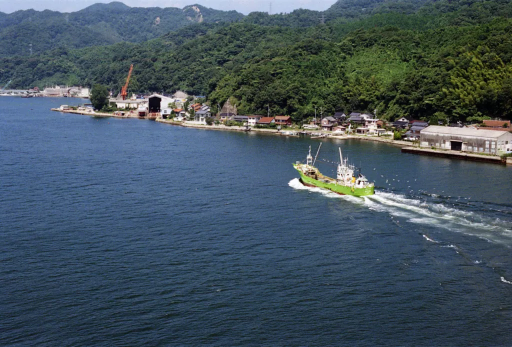 The Sakai Channel, the water that gives the port its name