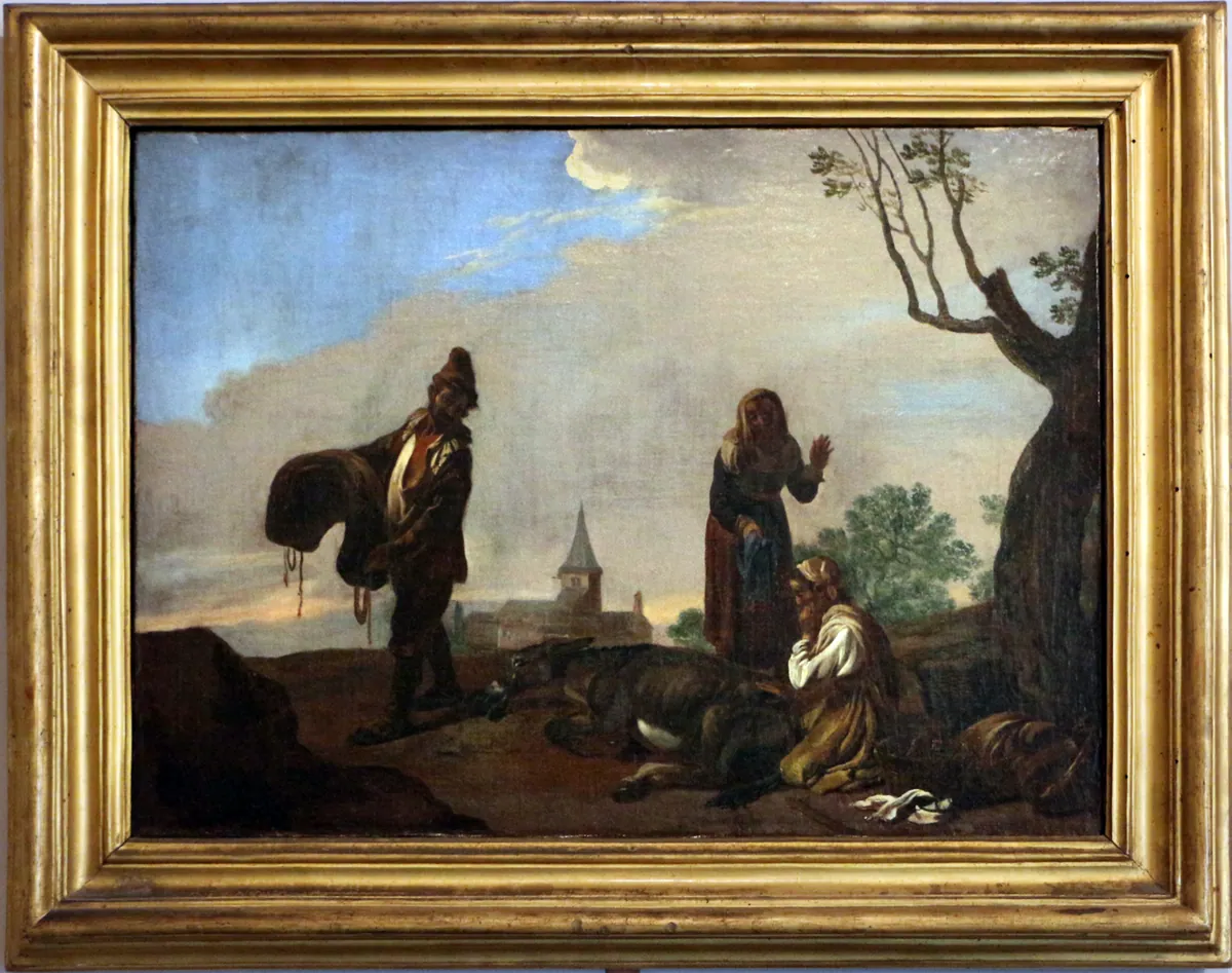 Michelangelo cerquozzi, la morte del somaro, 1650-60 ca
