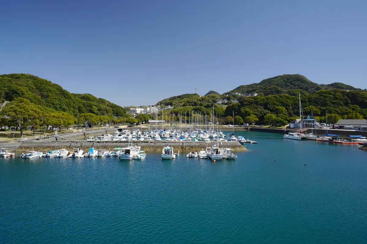 Kujukushima by boat