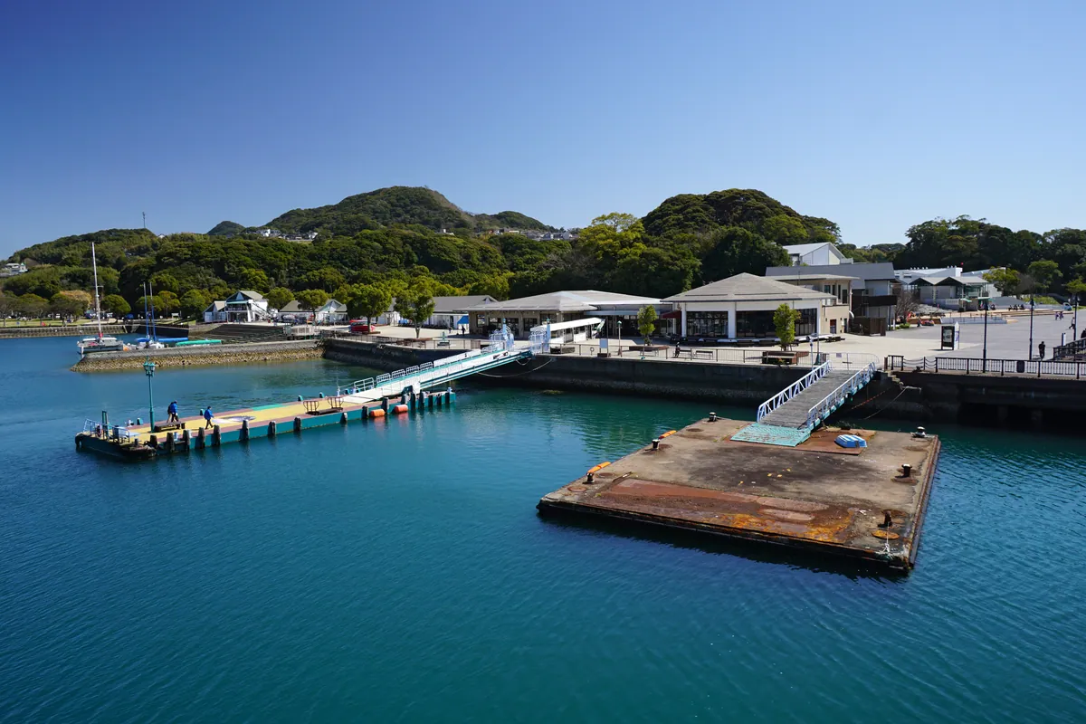 Kujukushima by boat