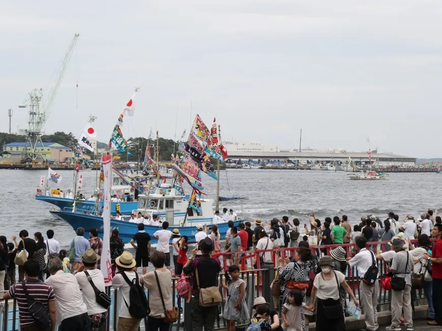 Shiogama Minato Festival seen from Marine Gate Shiogama 2015-07-20