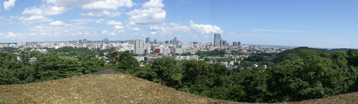 View of Sendai from Sendai Castle - Sep 8, 2013