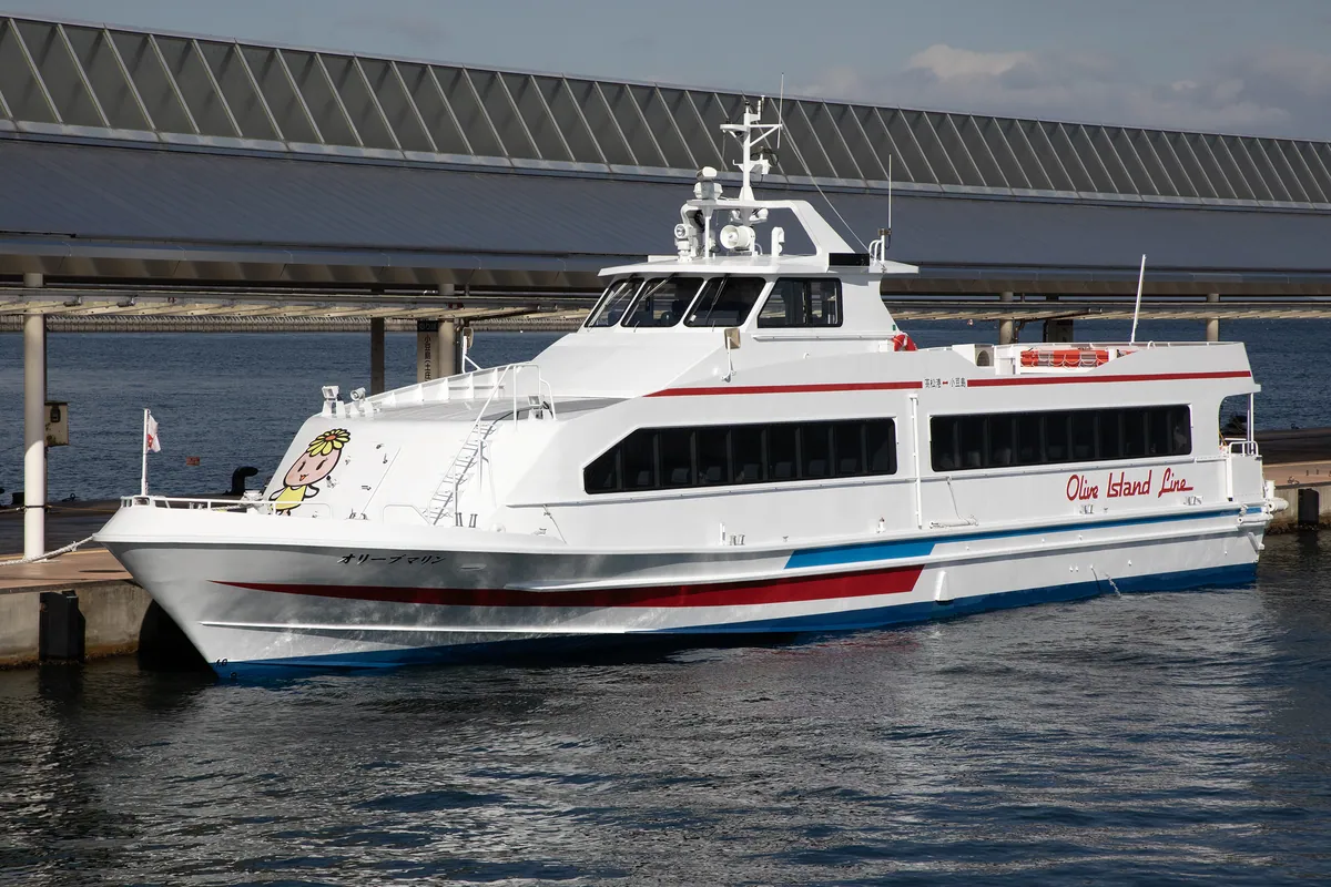 Shodoshima ferry Olive marine (2020) at takamatsu port