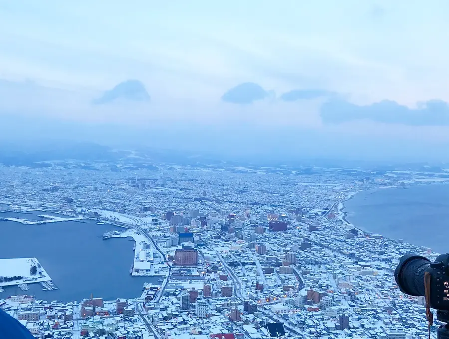 The night view over Hakodate and its twin bays