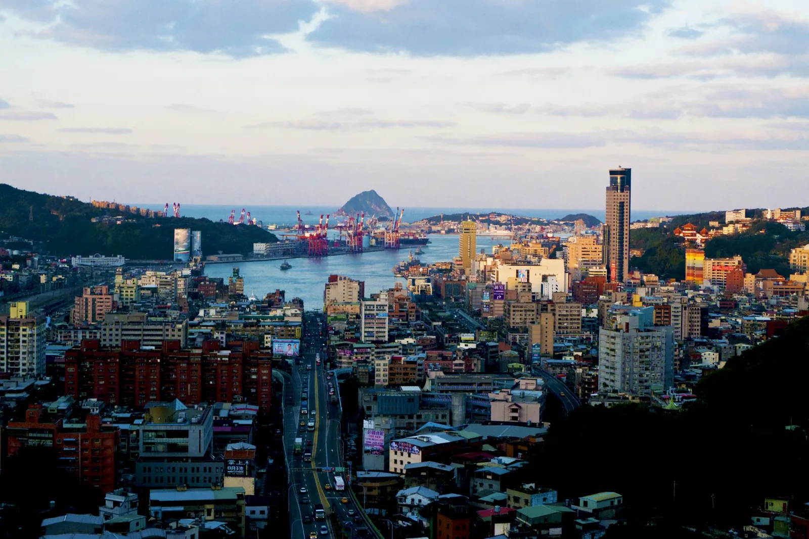 Keelung city and harbour, Taiwan