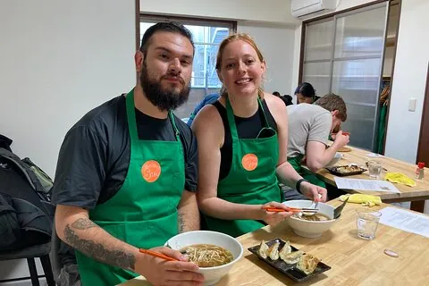 Ramen cooking class, Dotonbori