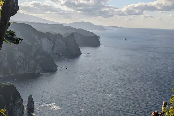 The coastline looking towards the Shakotan Peninsula